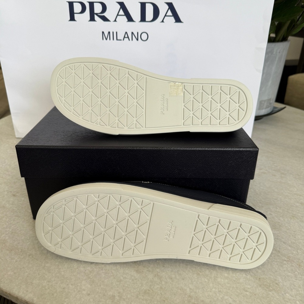 Prada Mens 2DF088 Baltico Blue Cervo Deerskin Leather Loafers UK 9 - Picture 9 of 16